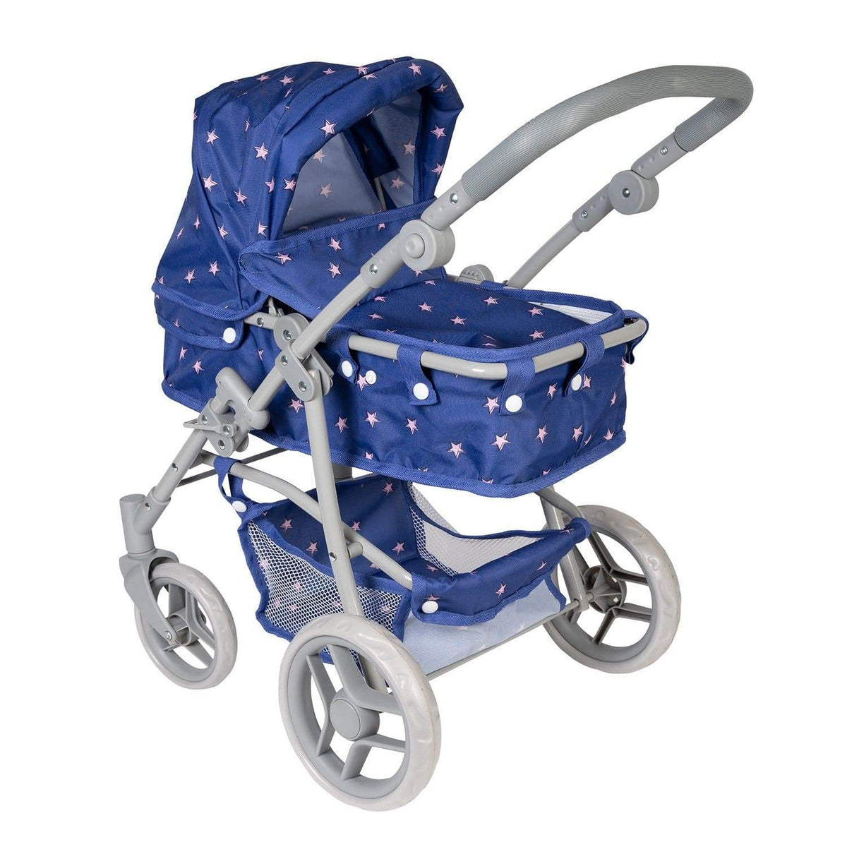 2-in-1 Convertible Baby Doll Stroller & Bassinet - Starry Night