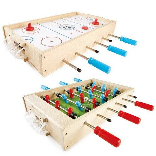 2 in 1 Tabletop Game: Foosball & Hockey