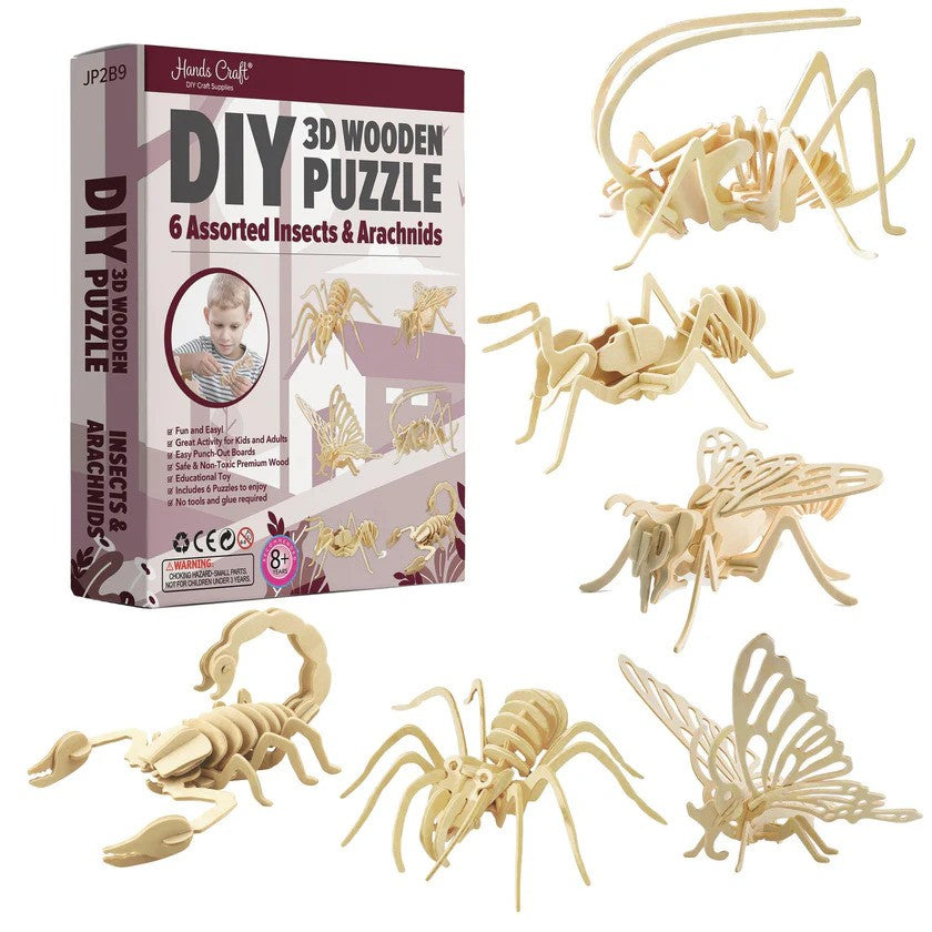 3D Classic Wooden Puzzle Bundle | Insects And Arachnids