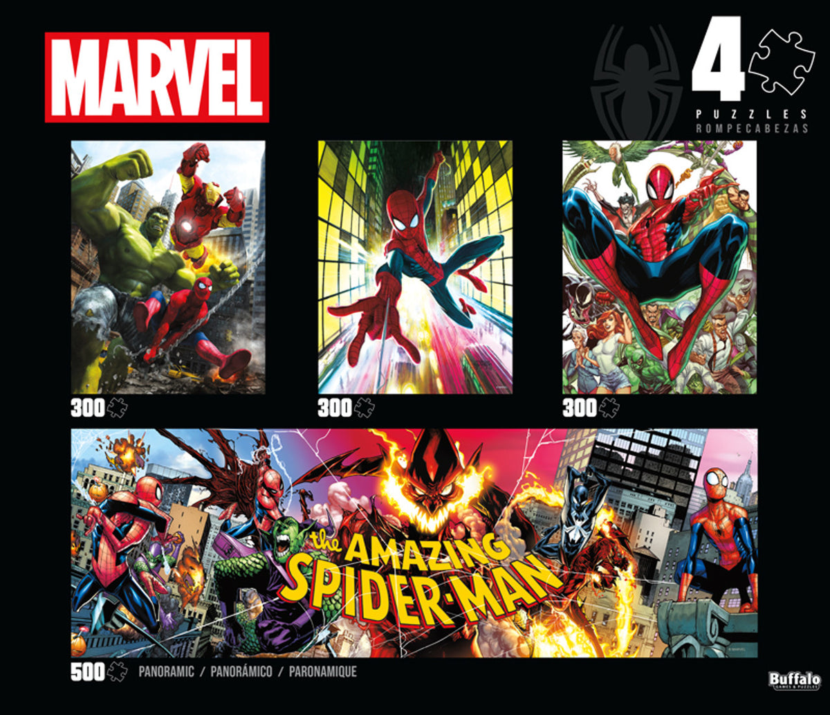 4 X 1 Multipack - Marvel: The Amazing Spider-Man: 300 & 500 Piece Puzzles