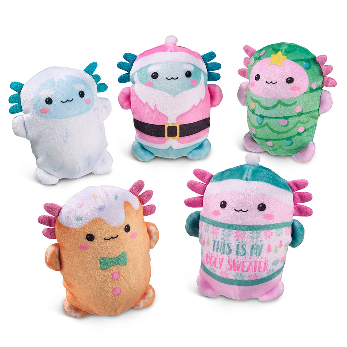 A Very Axolotl Christmas Bubble Stuffed Squishy Friends