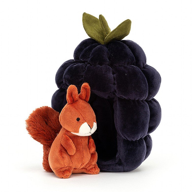 Brambling Squirrel in Blackberry