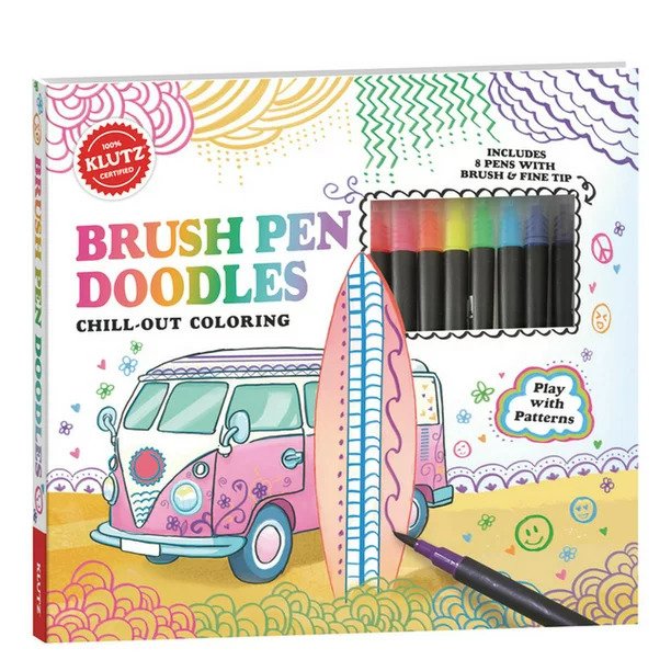 Brush Pen Doodles Chill-Out Coloring