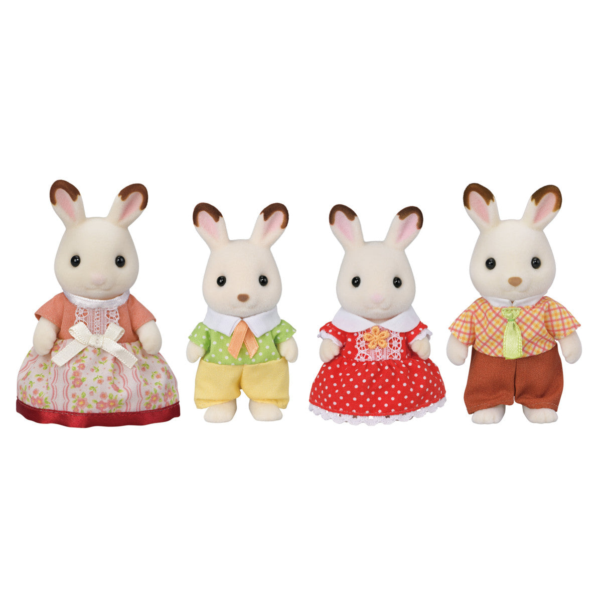 Calico Critter Chocolate Rabbit Family