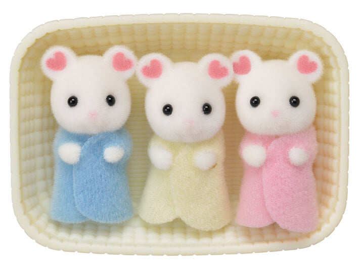 Calico Critter Marshmallow Mouse Triplets