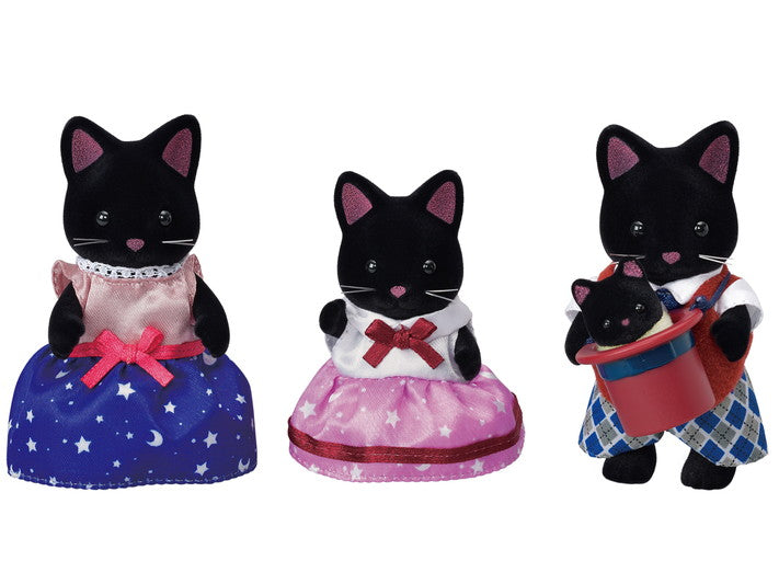 Calico Critter Midnight Cat Family