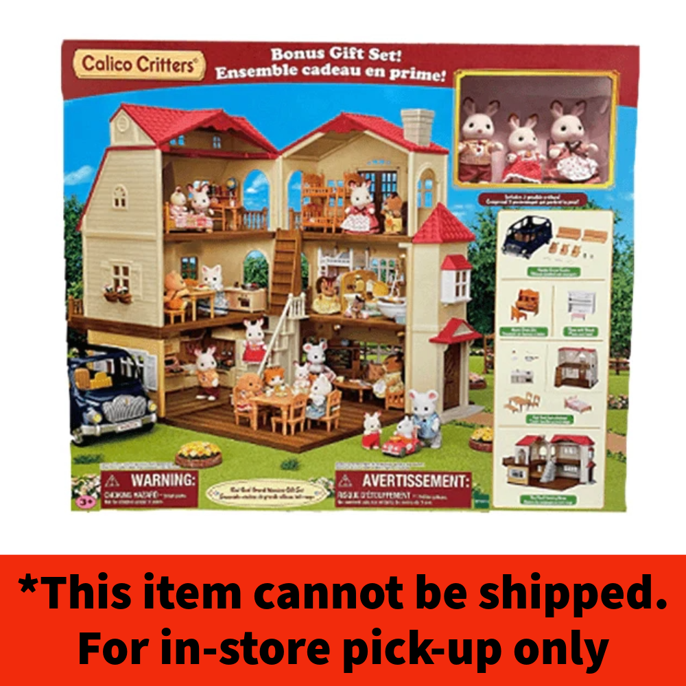 Calico Critter Red Roof Grand Mansion Gift Set