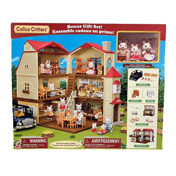 Calico Critter Red Roof Grand Mansion Gift Set