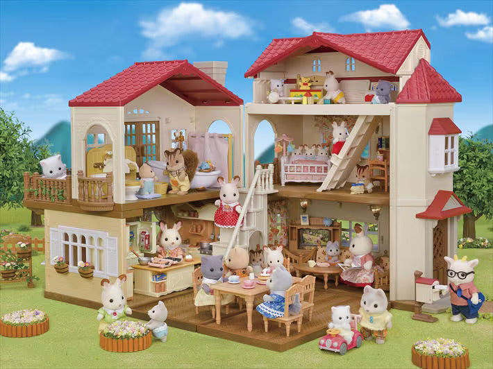 Calico Critters Red Roof Country Home -Secret Attic Playroom