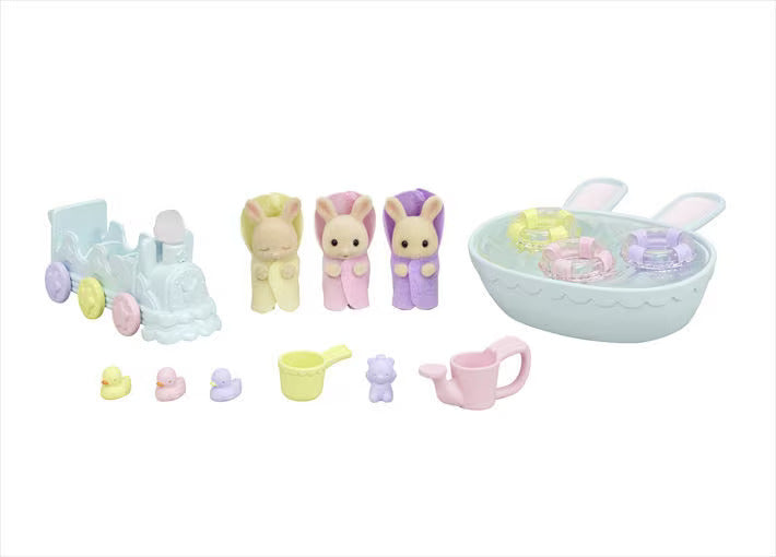 Calico Critters Triplets Bathtime Set