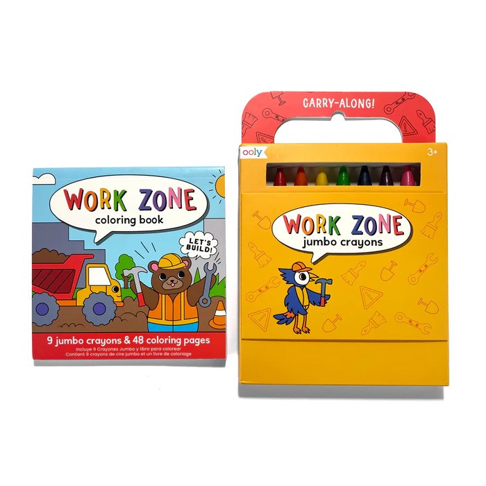 Carry Along Work Zone Coloring Book and Crayon Set– Five Little Monkeys ...