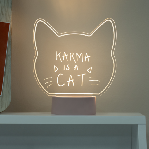 Cat Write On Acrylic Neon Light