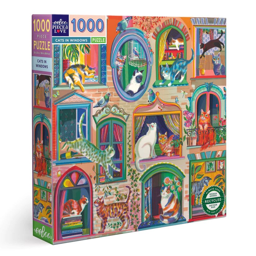 Cats in Windows 1000pc Puzzle