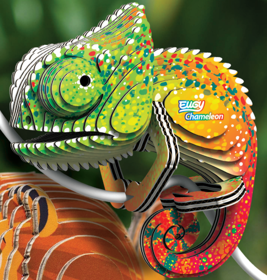 Chameleon 3D Cardboard Model Kit