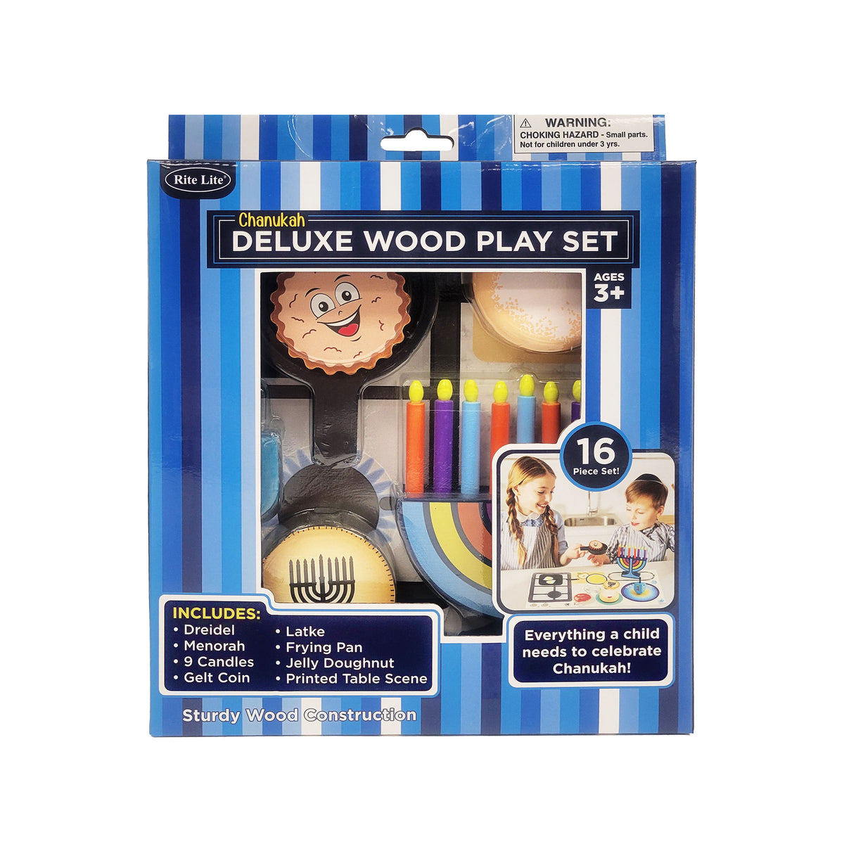 Chanukah Deluxe Wood Children's Play Set