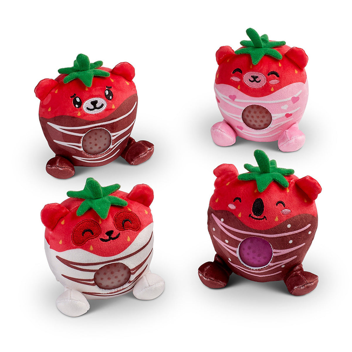 Chocolate Covered Straw-bearies - Sensory Beadie Buddies Squishy Toys