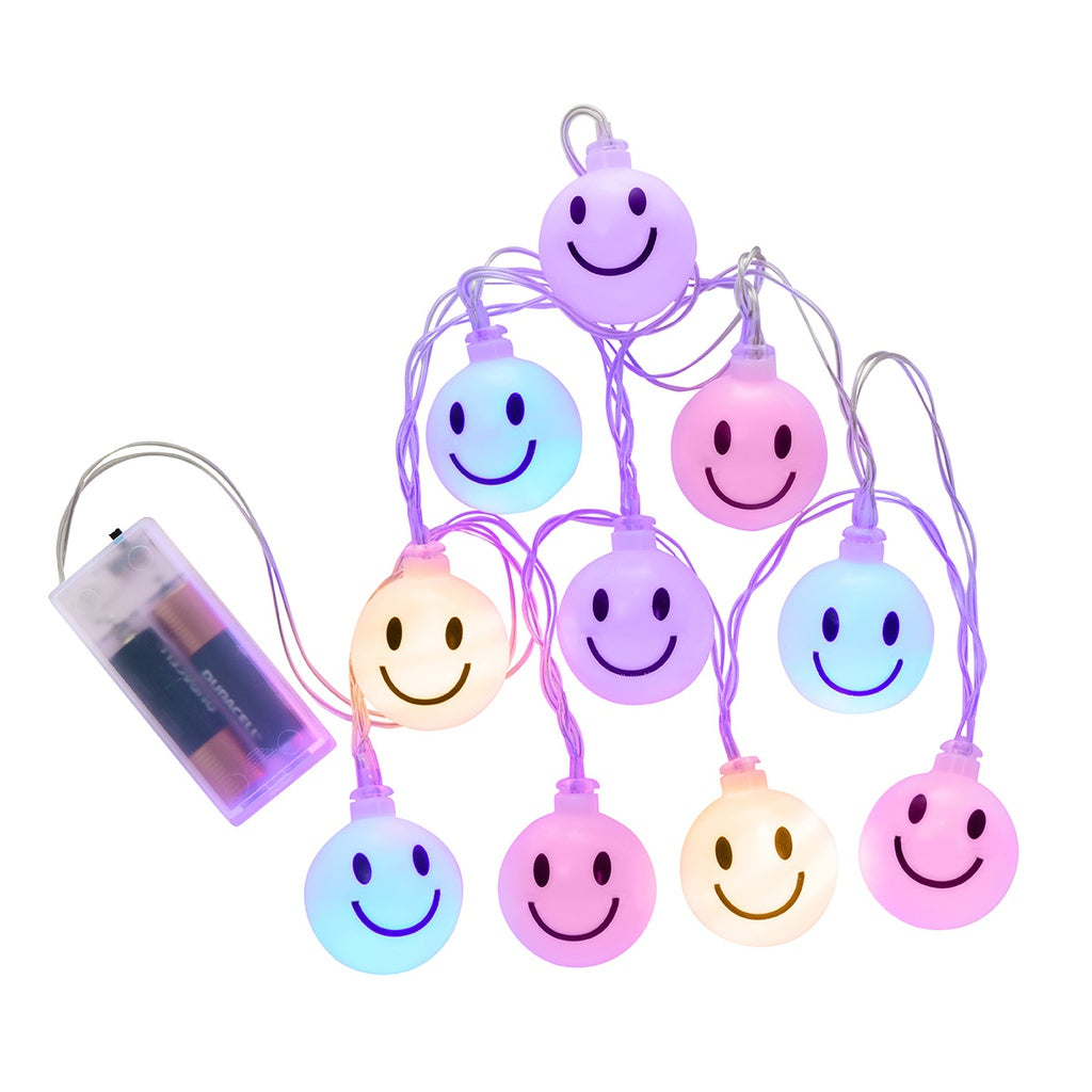 Choose Happy! Happy Face LED String Lights