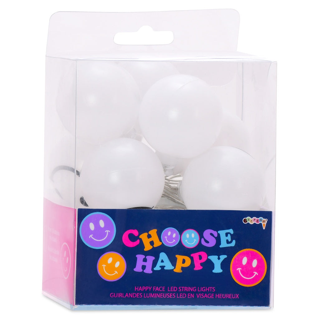 Choose Happy! Happy Face LED String Lights