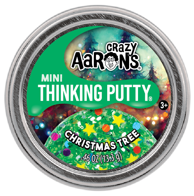 Christmas Tree Mini Thinking Putty Tin