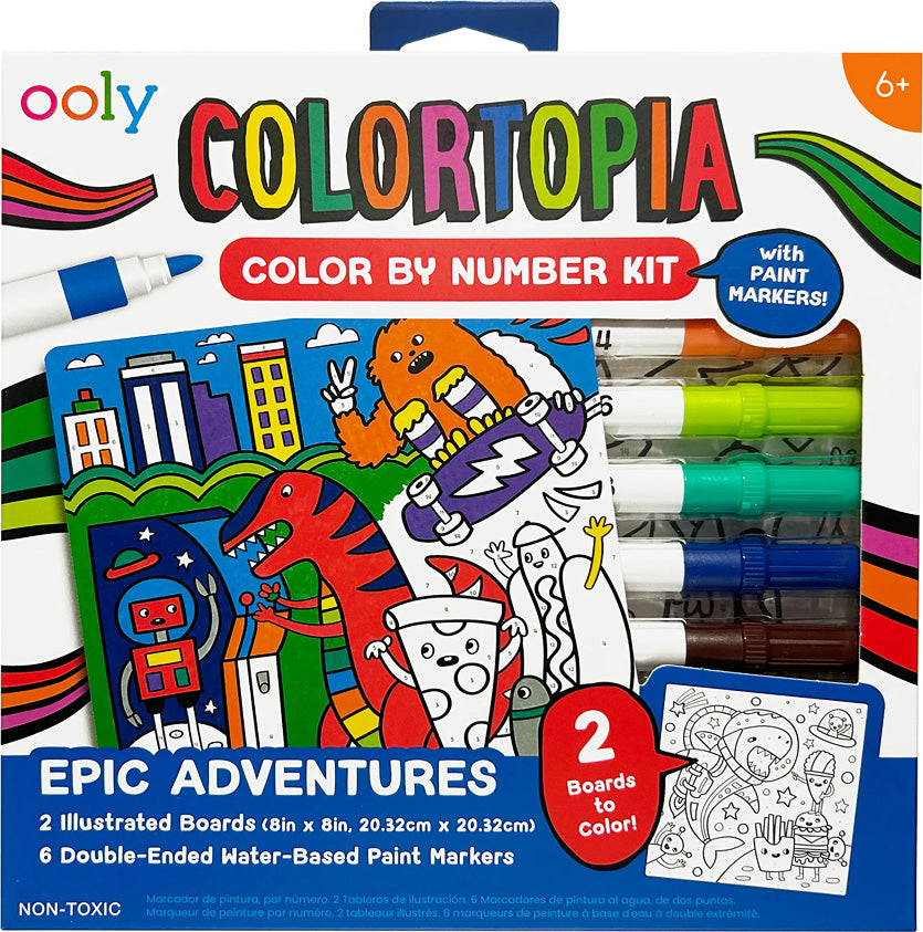 Colortopia: Color by Number Kit - Epic Adventures