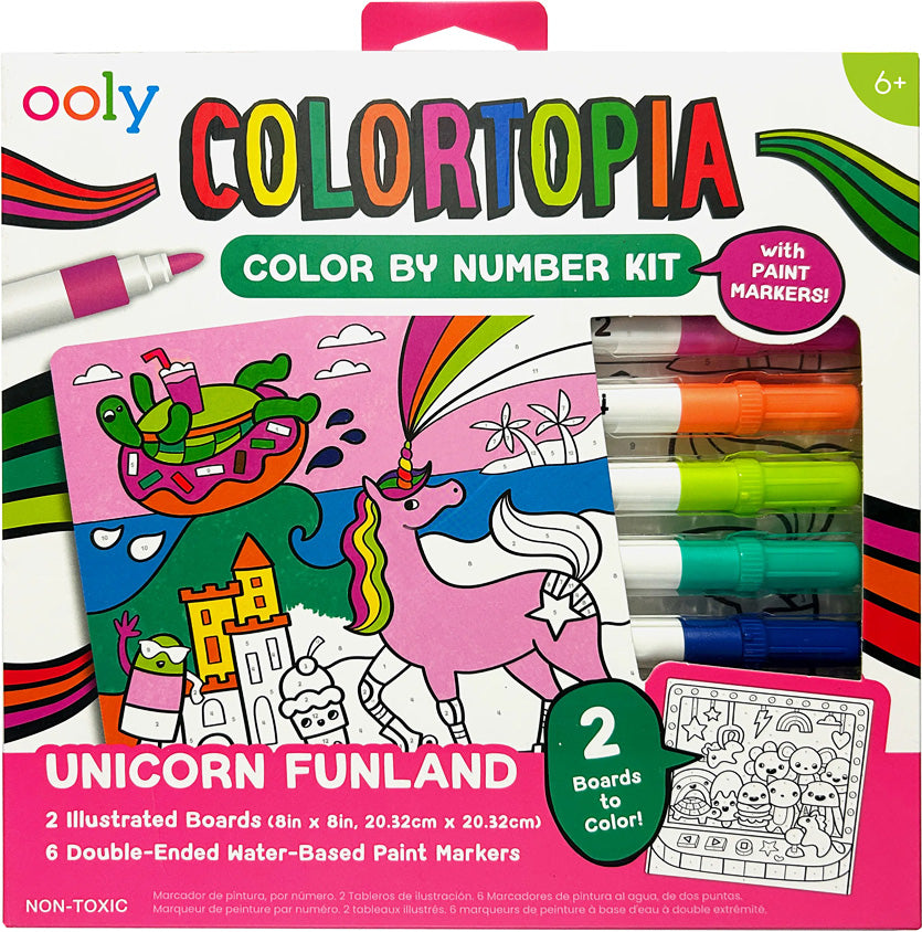 Colortopia: Color by Number Kit - Unicorn Funland