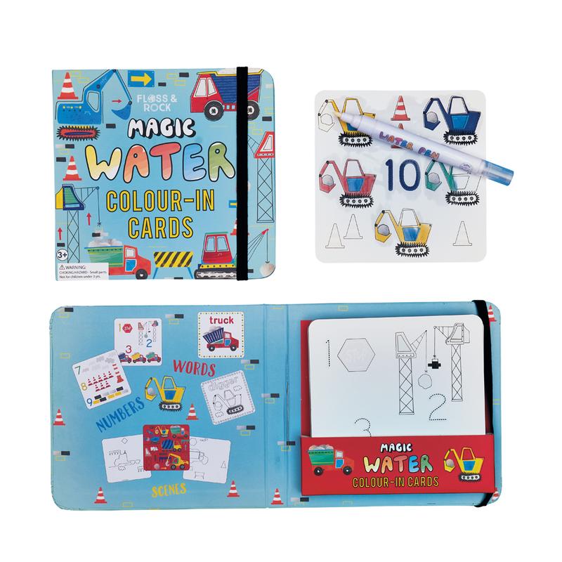 Construction Magic Color Changing Water Painting Cards