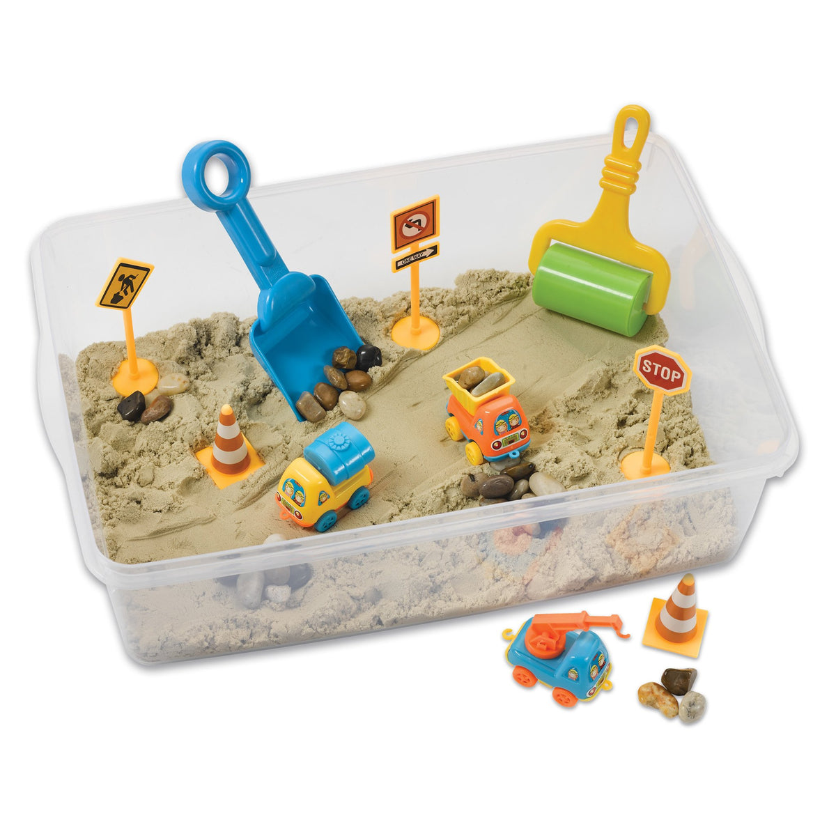Construction Zone Sensory Bin