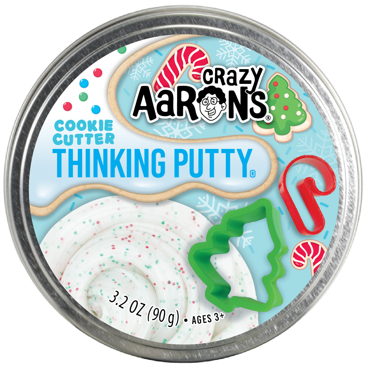 Cookie Cutter Holiday Thinking Putty Tin