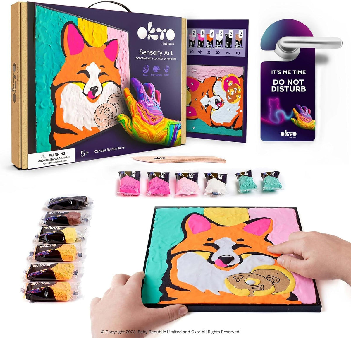 DIY 3D Clay Paint by Number: Fox