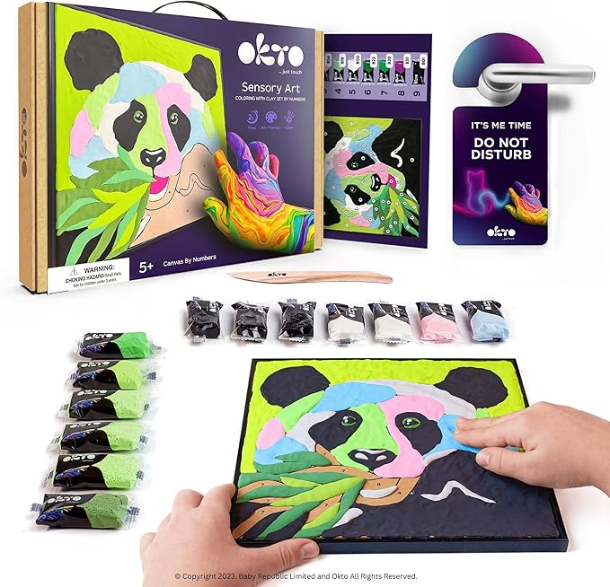 DIY 3D Clay Paint by Number: Panda