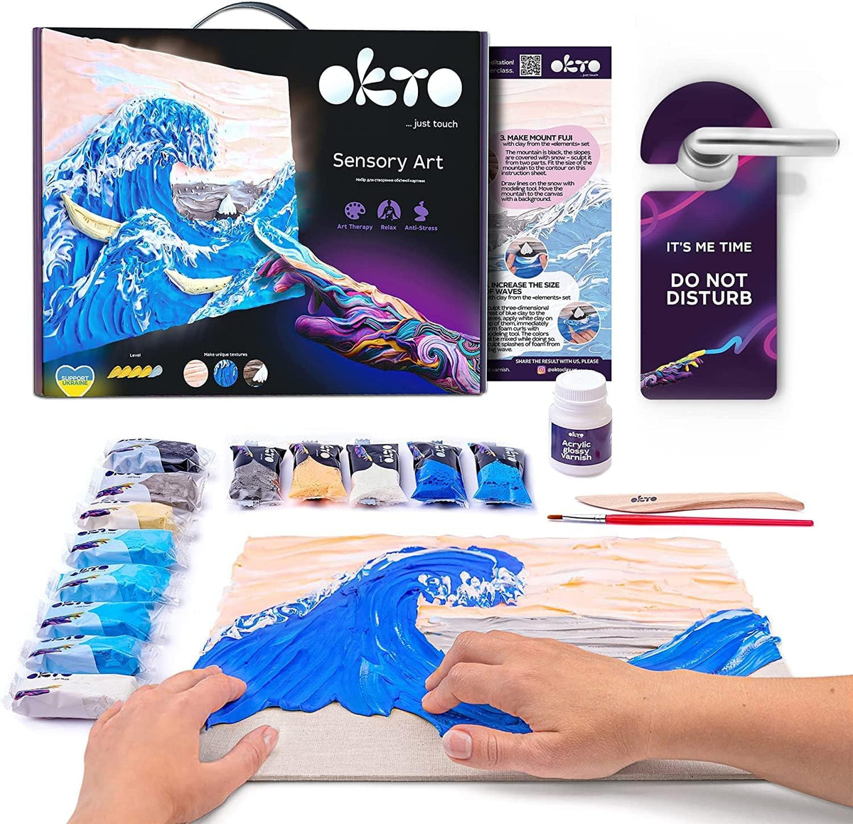 DIY 3D Clay Painting: Great Wave in Kanagawa