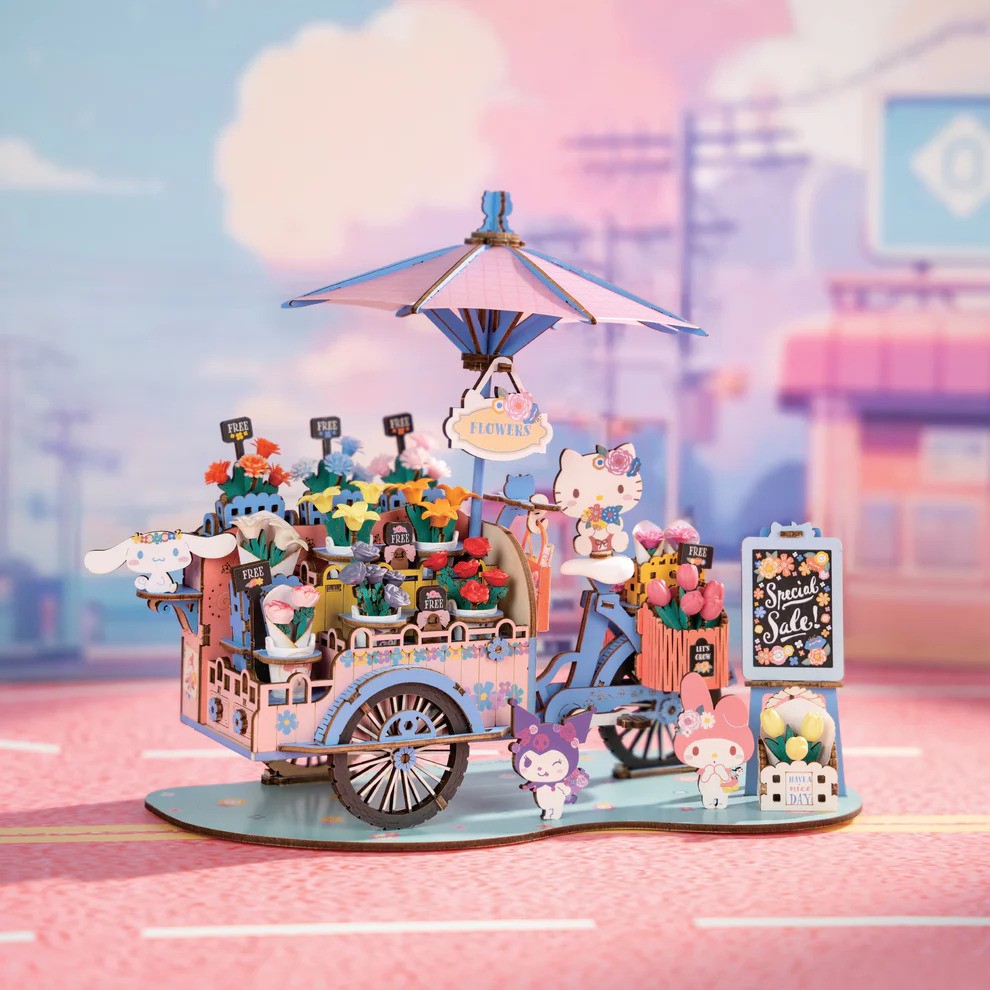 DIY Miniature: Hello Kitty & Friends Flower Cart