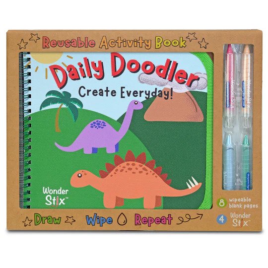 Dino Daily Doodler Reusable Activity Book
