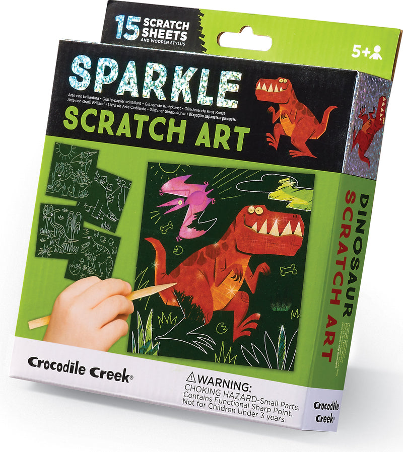 Dinosaur Sparkle Scratch Art