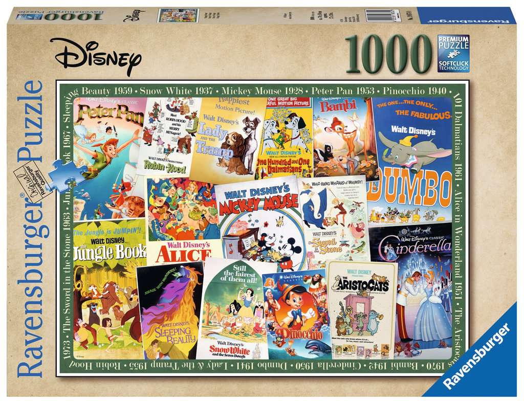 Disney Vintage Movie Posters 1000ps Puzzle