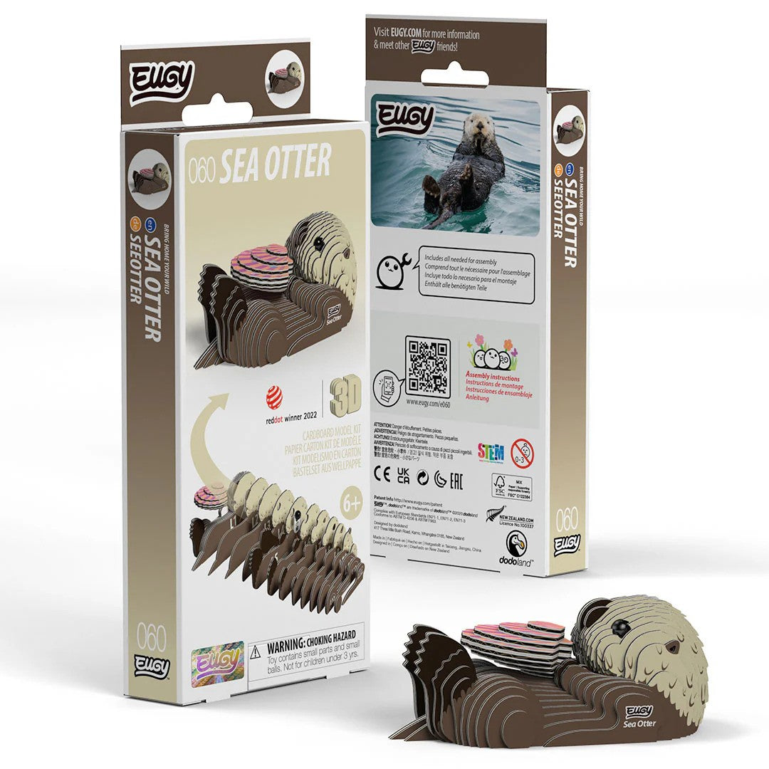 Eugy Sea Otter 3D Cardboard Model Kit