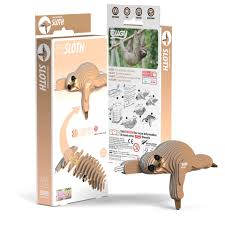 Eugy Sloth 3D Cardboard Model Kit