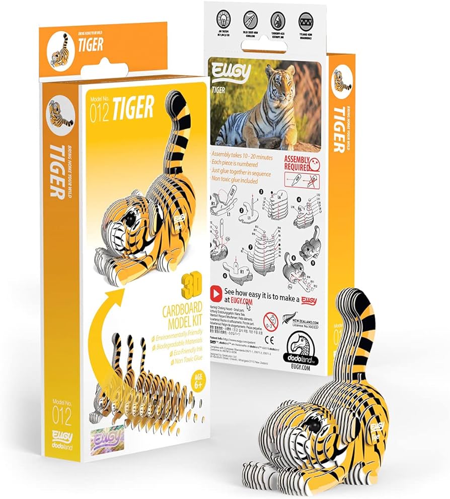 Eugy Tiger 3D Cardboard Model Kit