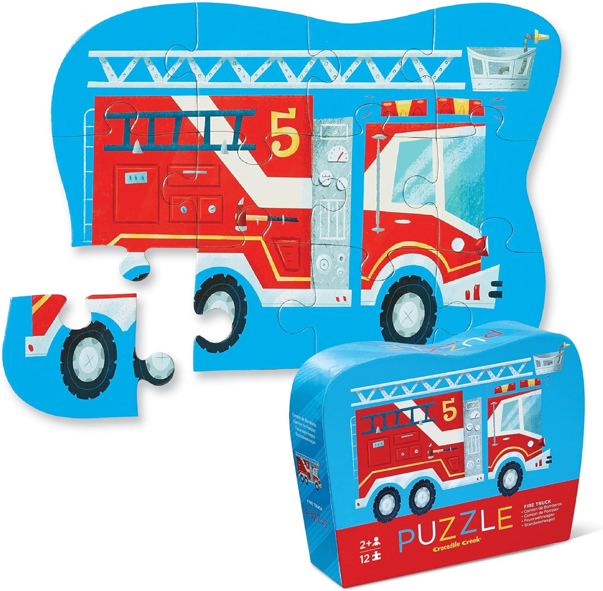 Firetruck Mini Shaped 12pc Puzzle
