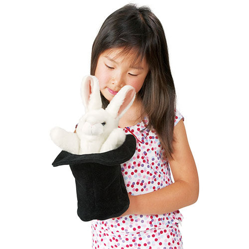 Folkmanis Rabbit in Hat Puppet