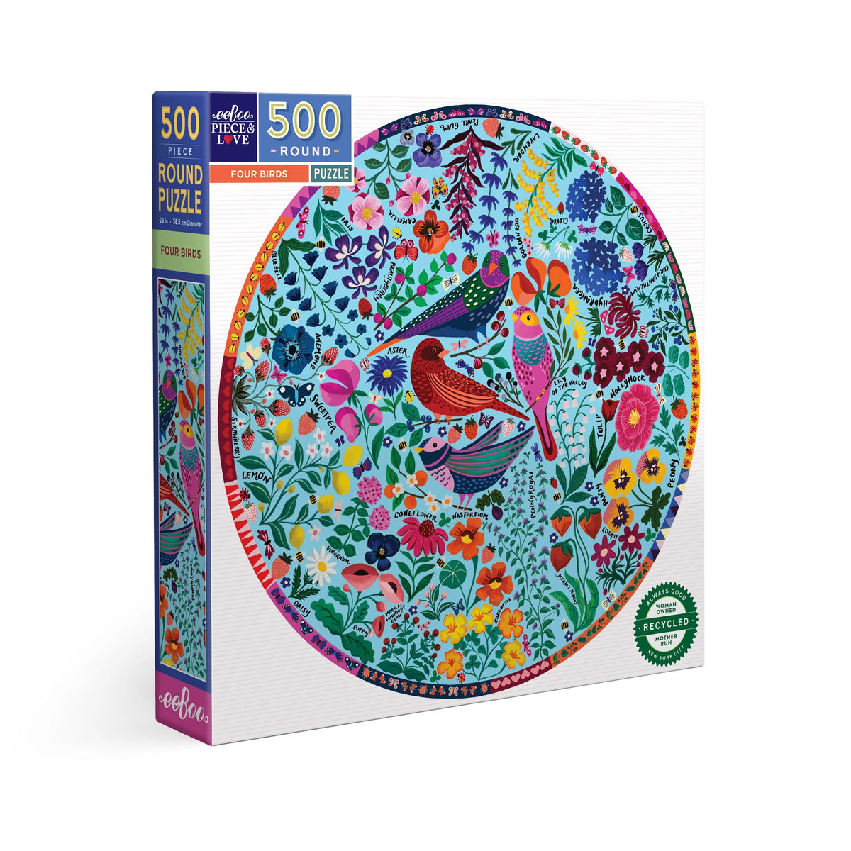 Four Birds Round 500pc Puzzle
