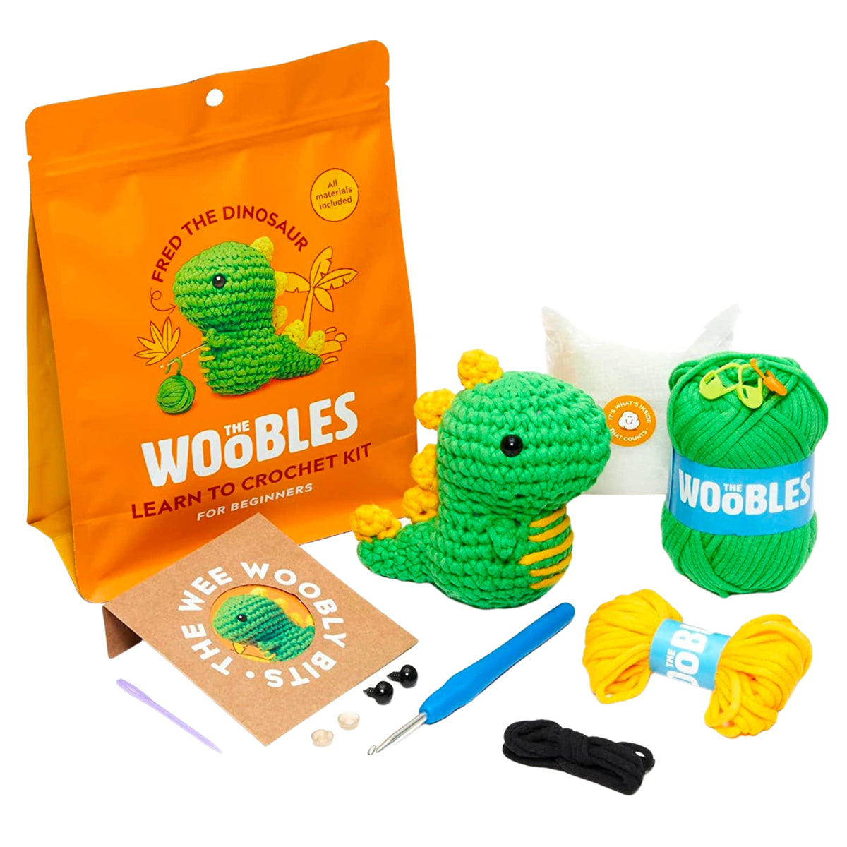 Fred the Dinosaur Woobles Crochet Kit