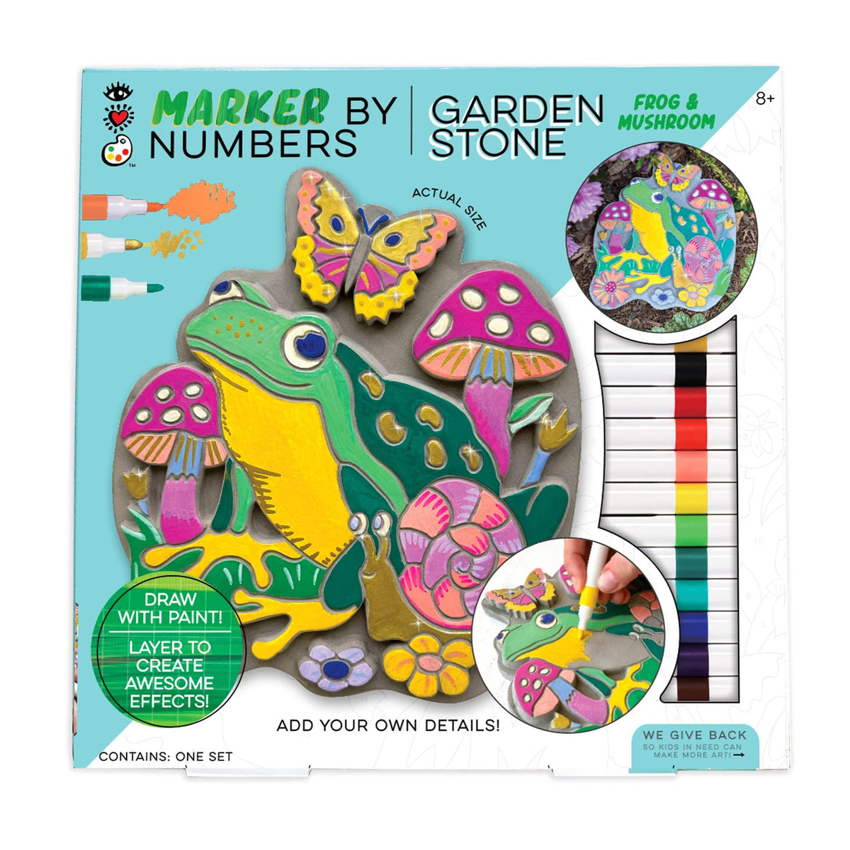 Frog and Mushroom Garden Stone
