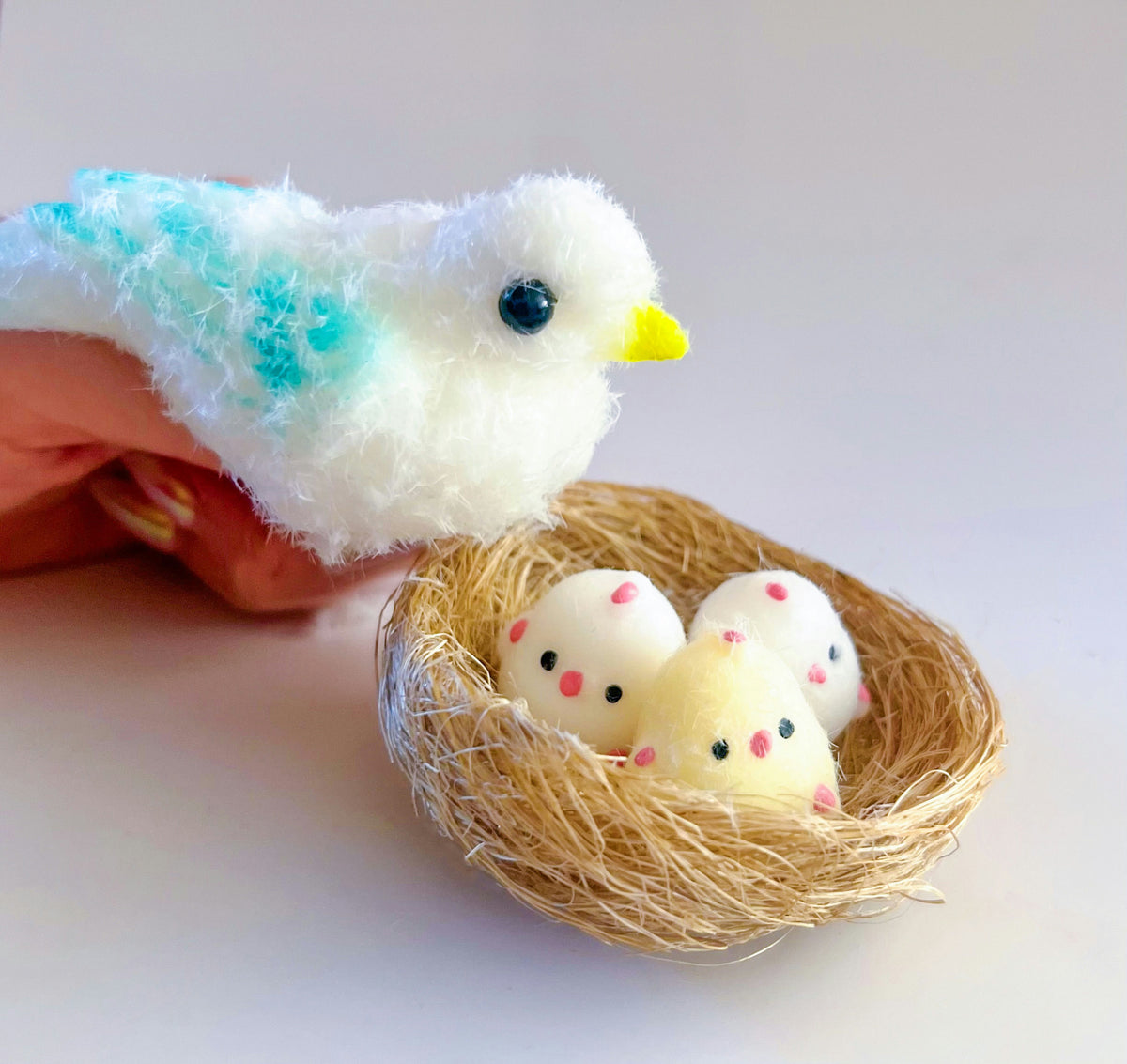 Fuzzy Friends Bird with Babies