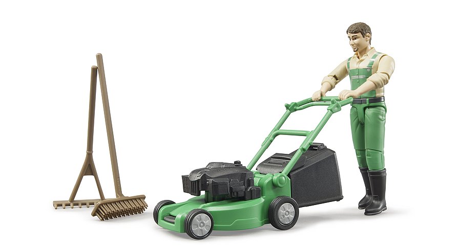 Gardener w/Lawn Mower