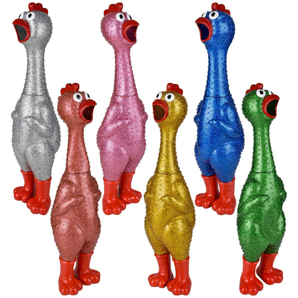 Giant Sparkle Rubber Chicken