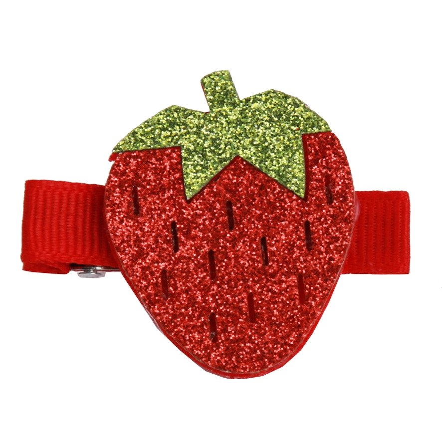 Glitter Strawberry Hair Clip