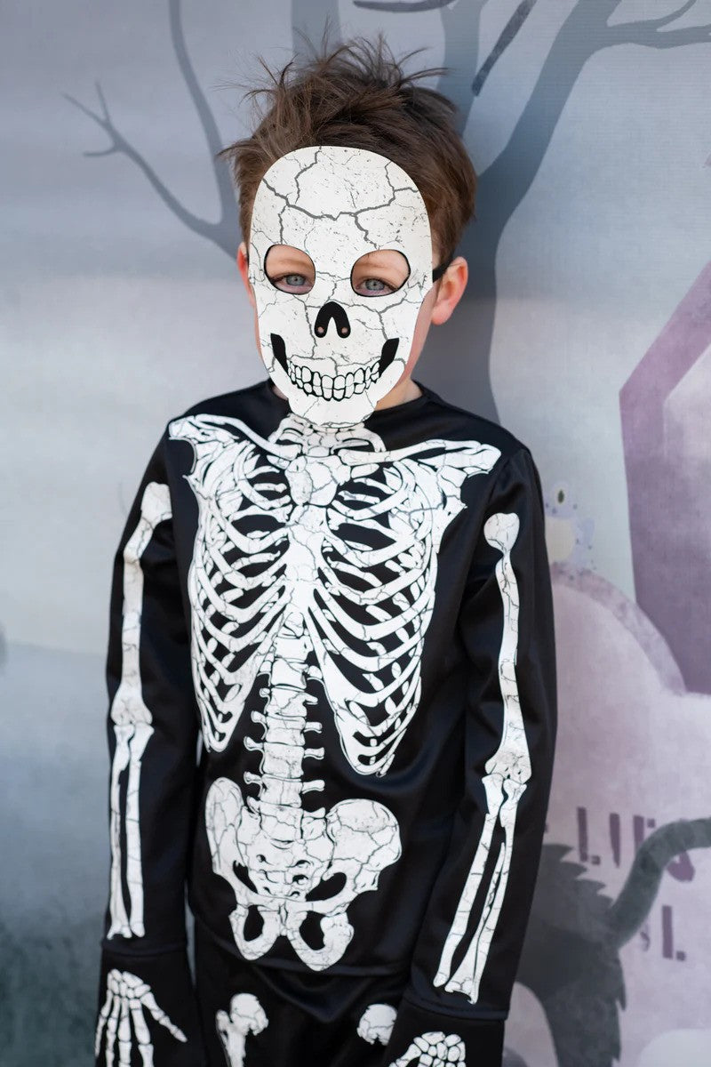 Glow in the Dark Skeleton Shirt, Pants & Mask Size 5-6