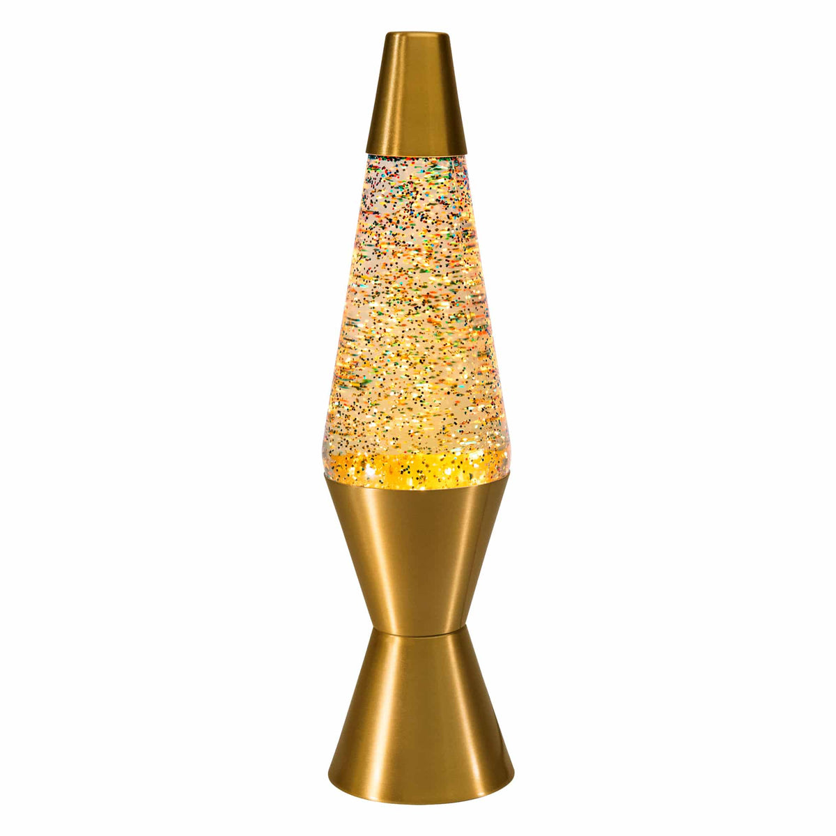 Gold Rainbow Glitter Lava Lamp