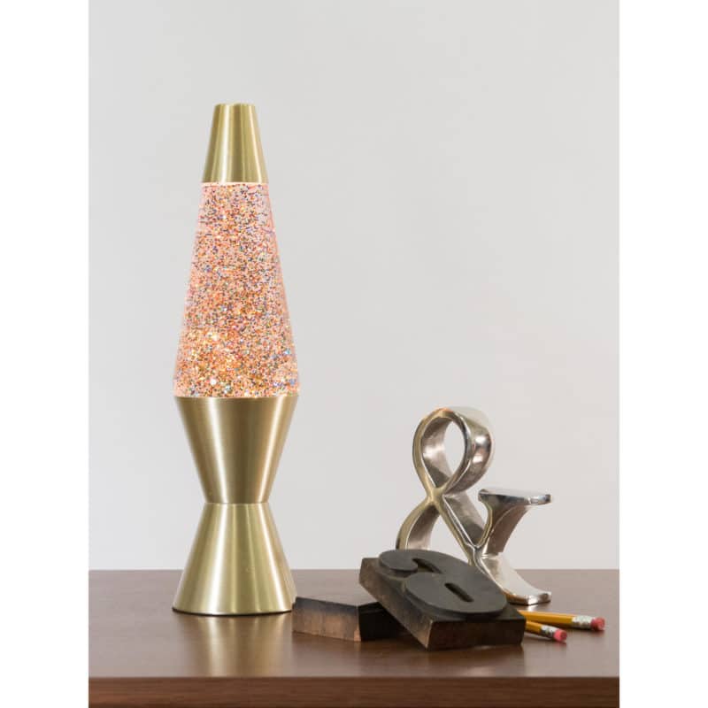 Gold Rainbow Glitter Lava Lamp